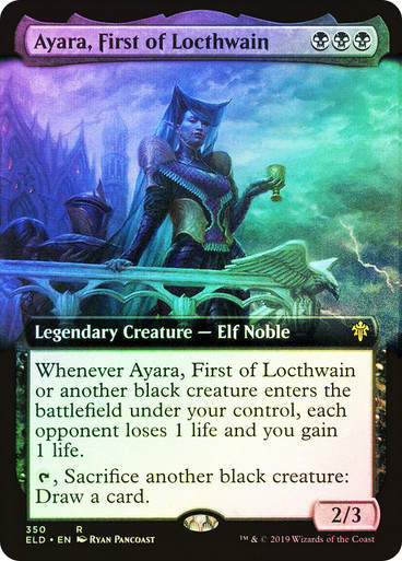 Ayara, First of Locthwain (ELD) (350) / Extended Art / Foil