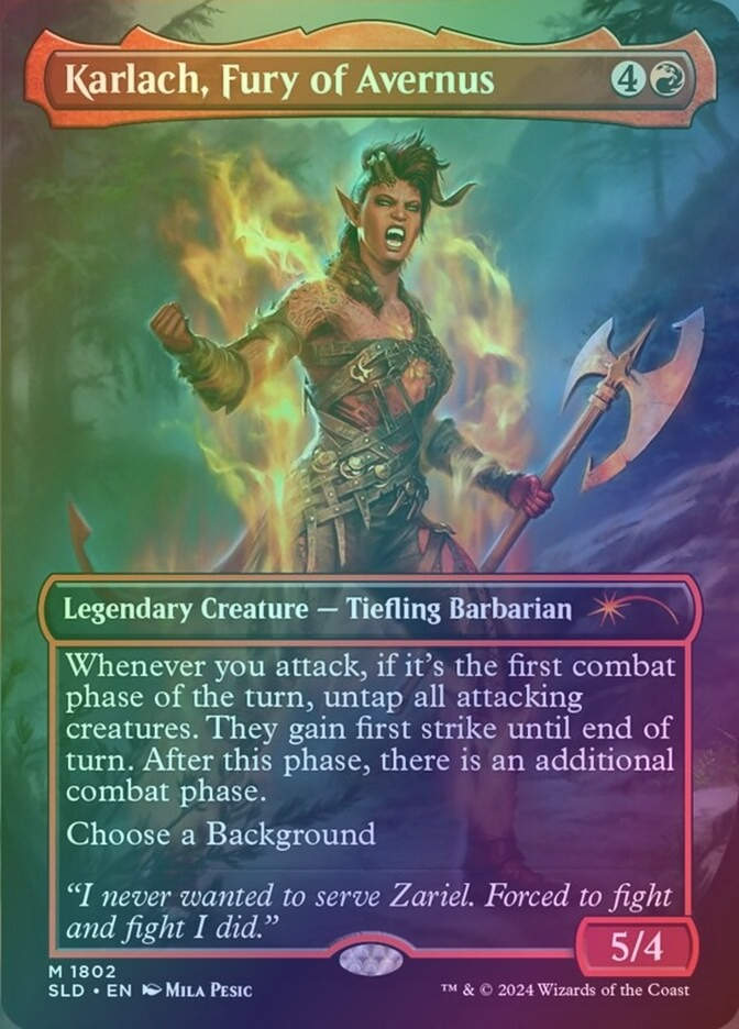 Karlach, Fury of Avernus (SLD) (1802) / Borderless / Foil