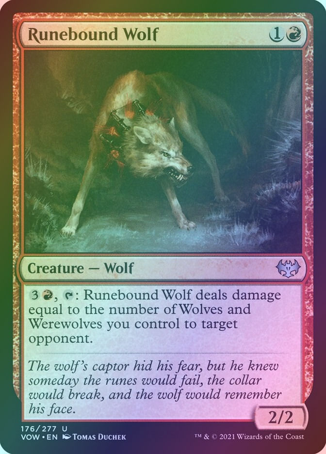 Runebound Wolf (VOW) (176) / Foil