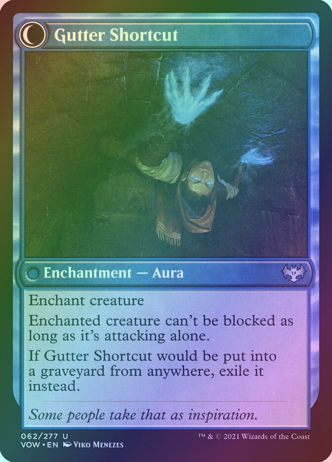 Gutter Skulker // Gutter Shortcut (VOW) (62) / Foil — cara 2 de 2
