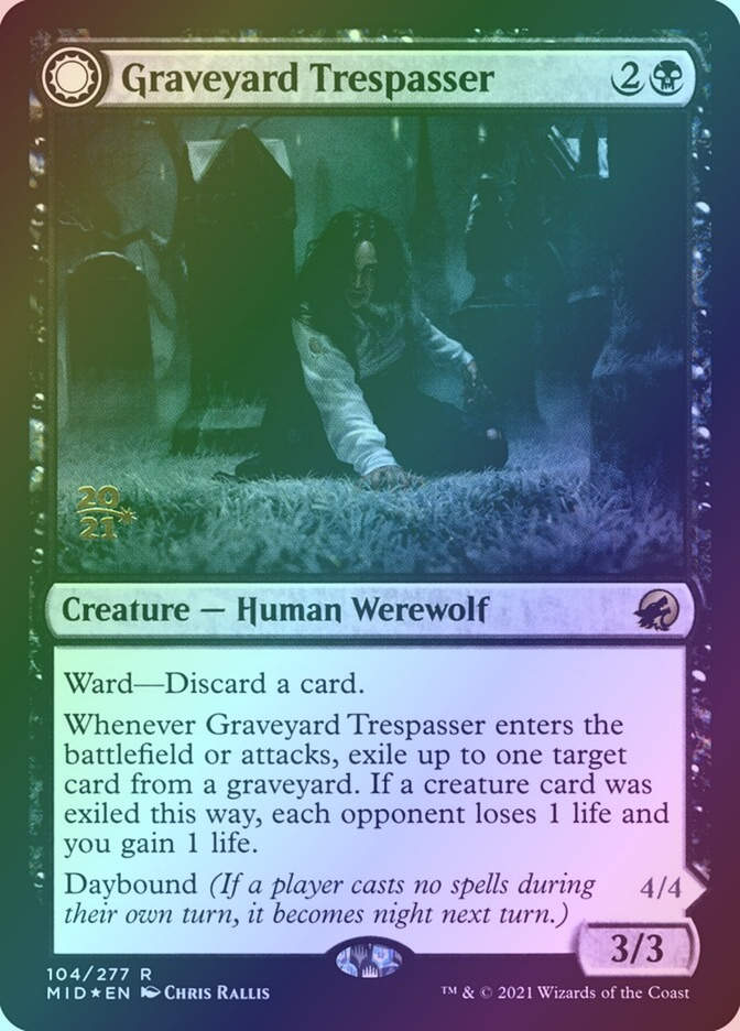 Graveyard Trespasser // Graveyard Glutton (PMID) (104s) / Foil