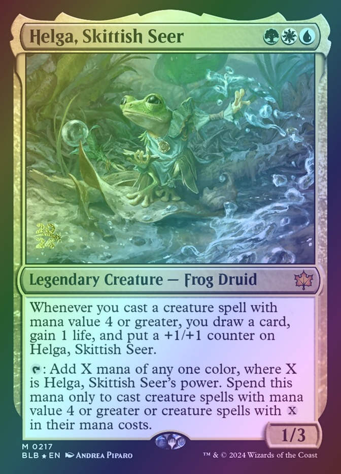 Helga, Skittish Seer (PBLB) (217s) / Foil