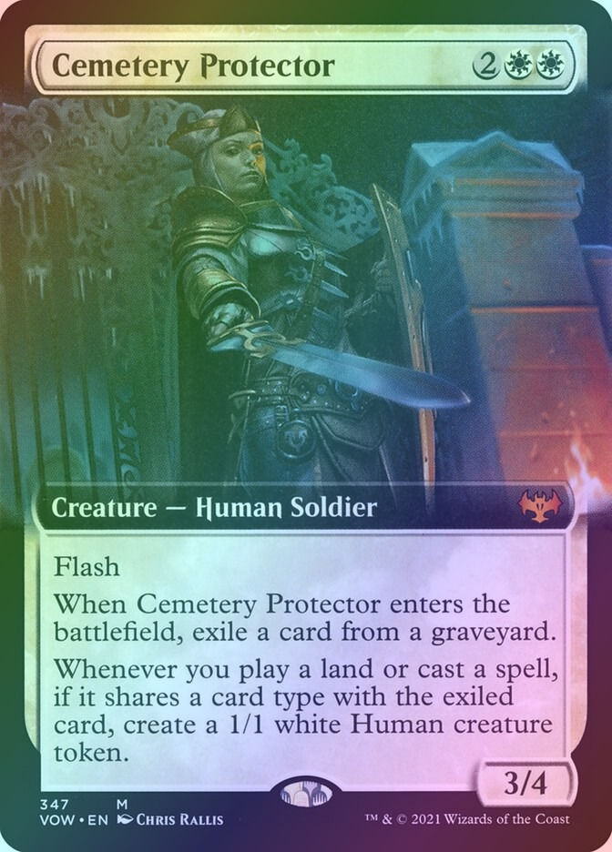 Cemetery Protector (VOW) (347) / Extended Art / Foil