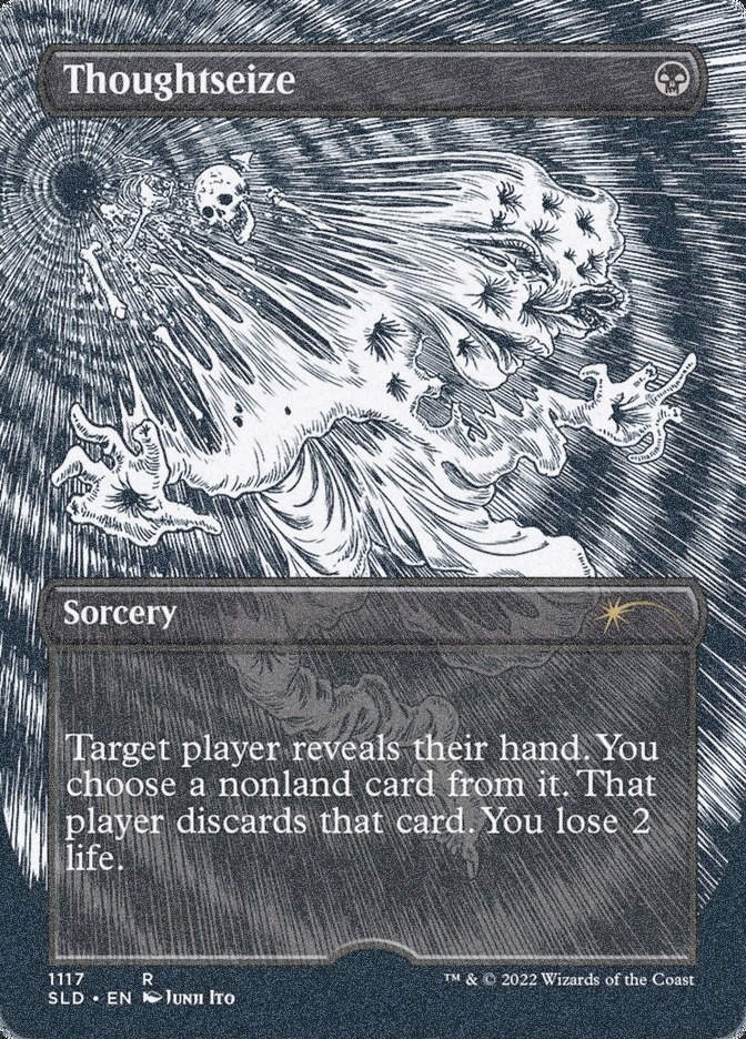 Thoughtseize (SLD) (1117) / Borderless / Foil Etched