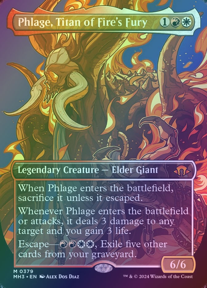Phlage, Titan of Fire's Fury (MH3) (379) / Borderless / Foil