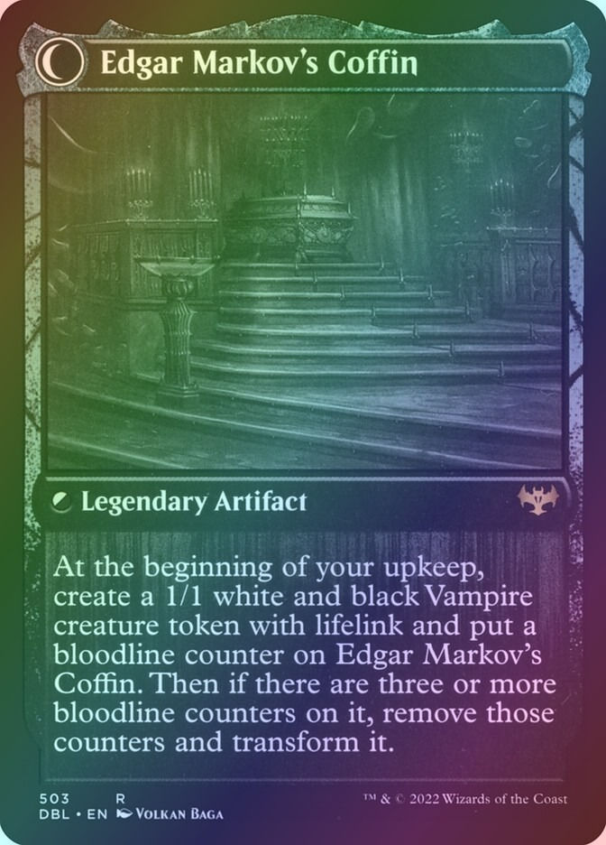 Edgar, Charmed Groom // Edgar Markov's Coffin (DBL) (503) / Foil — cara 2 de 2