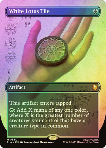 White Lotus Tile (TLA) (330) / Borderless / Foil