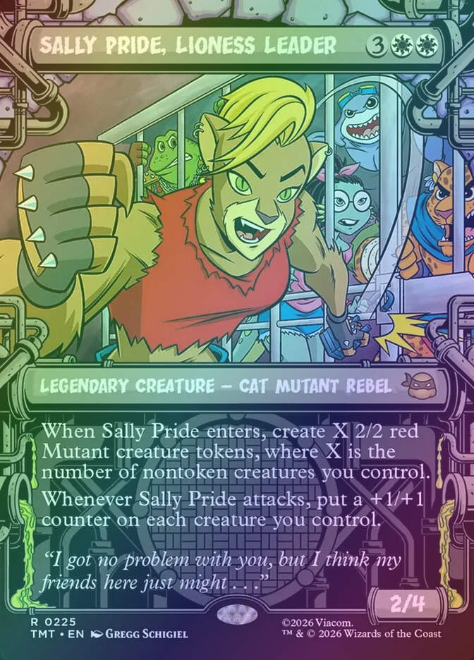 Sally Pride, Lioness Leader (TMT) (225) / Borderless / Showcase / Foil