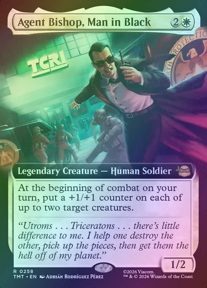Agent Bishop, Man in Black (TMT) (258) / Extended Art / Foil
