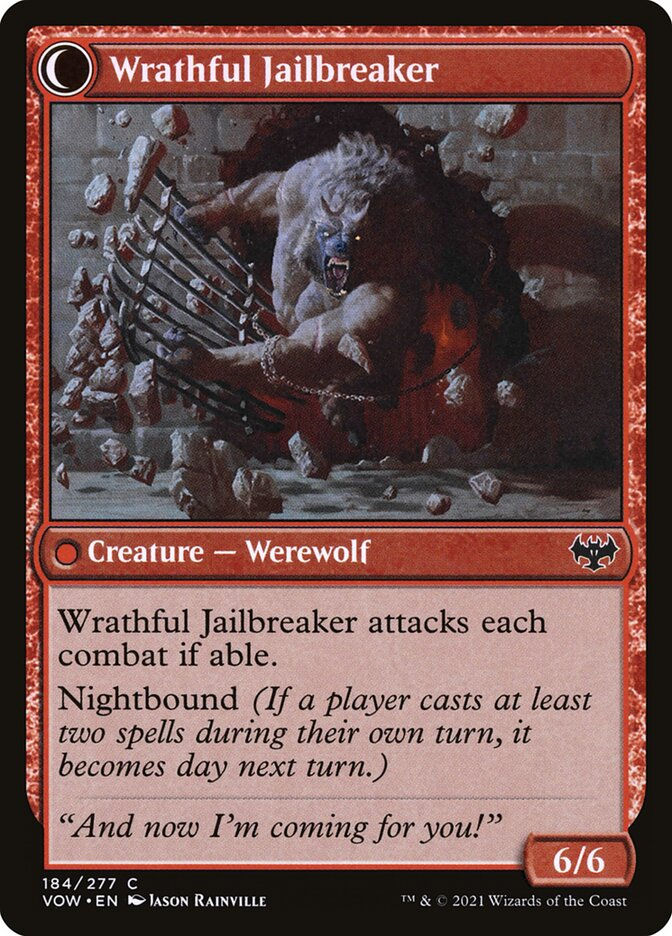 Weary Prisoner // Wrathful Jailbreaker (VOW) (184) — cara 2 de 2
