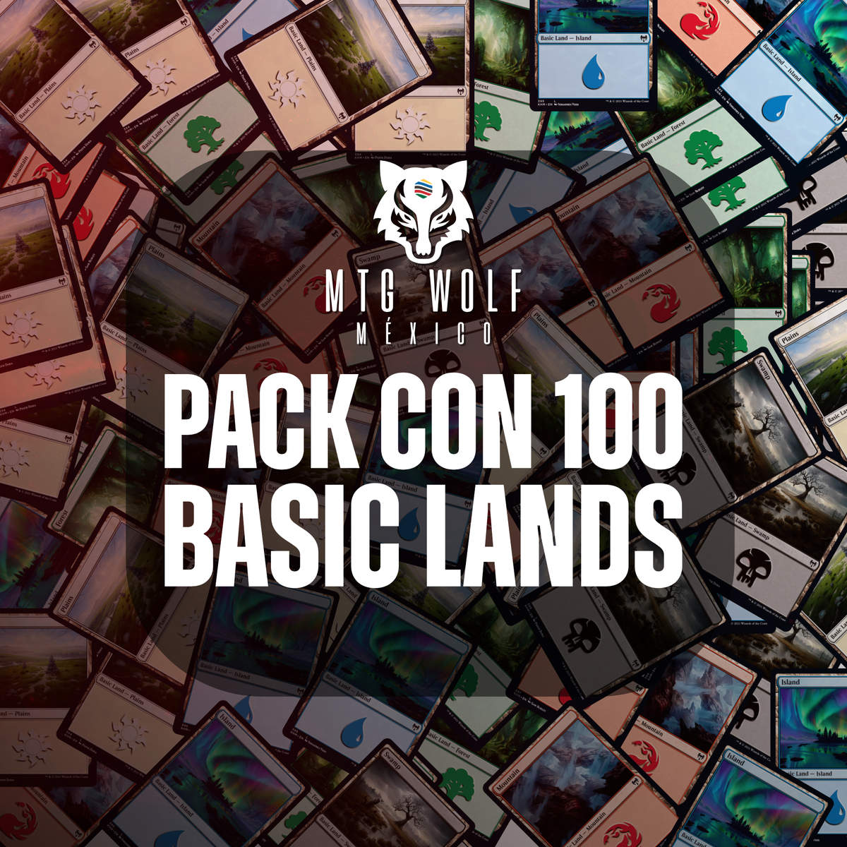 Pack con 100 Basic Lands