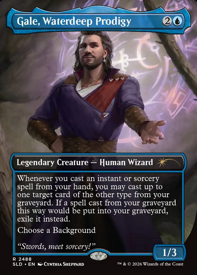 Gale, Waterdeep Prodigy (SLD) (2488) / Borderless