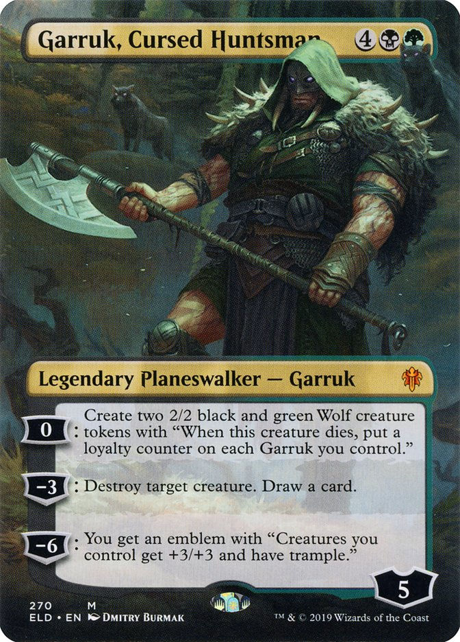 Garruk, Cursed Huntsman (ELD) (270) / Borderless