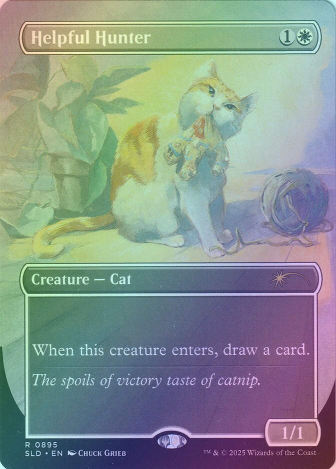 Helpful Hunter (SLD) (895) / Borderless / Foil
