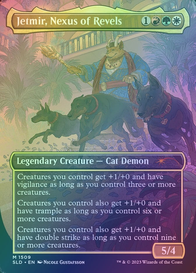 Jetmir, Nexus of Revels (SLD) (1509) / Borderless / Foil — cara 2 de 2