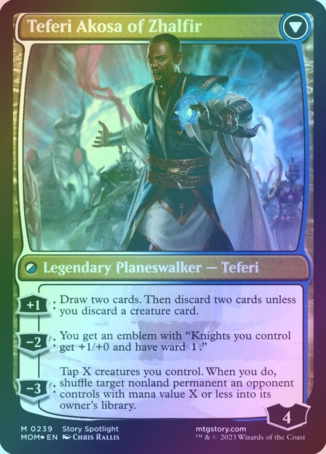 Thumbnail: Invasion of New Phyrexia // Teferi Akosa of Zhalfir (PMOM) (239s) / Foil