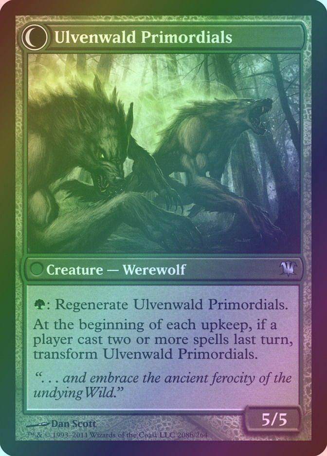 Ulvenwald Mystics // Ulvenwald Primordials (ISD) (208) / Foil — cara 2 de 2