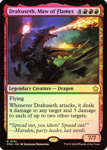 Drakuseth, Maw of Flames (FDN) (193) / Foil