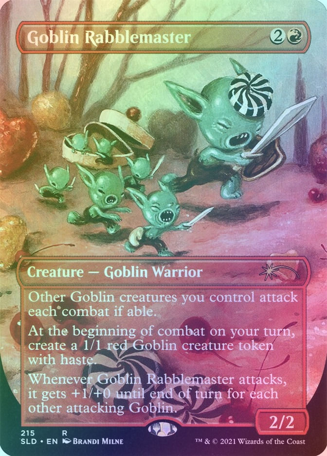 Goblin Rabblemaster (SLD) (215) / Borderless / Foil
