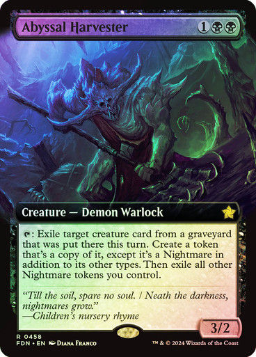 Abyssal Harvester (FDN) (458) / Foil / Extended Art