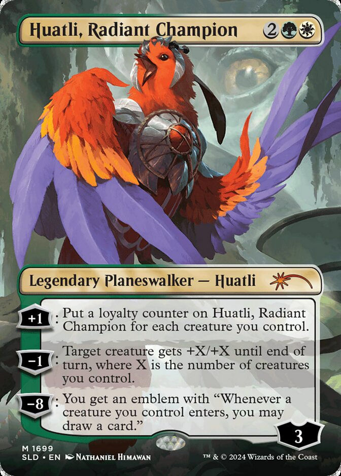Huatli, Radiant Champion (SLD) (1699) / Borderless