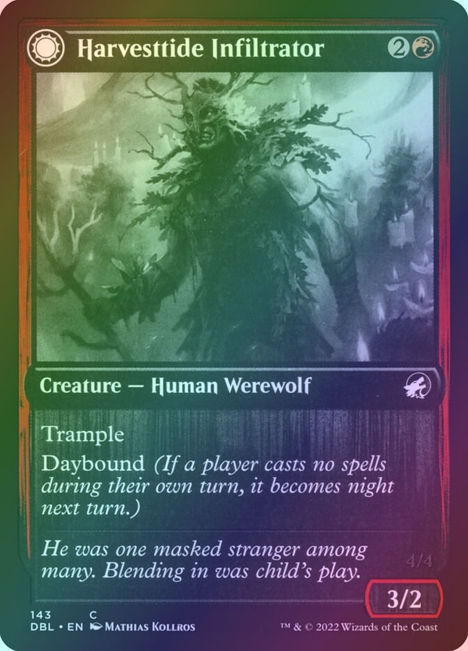 Harvesttide Infiltrator // Harvesttide Assailant (DBL) (143) / Foil — cara 1 de 2