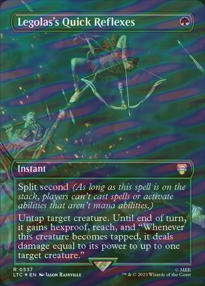 Legolas's Quick Reflexes (LTC) (537) / Borderless / Surge Foil