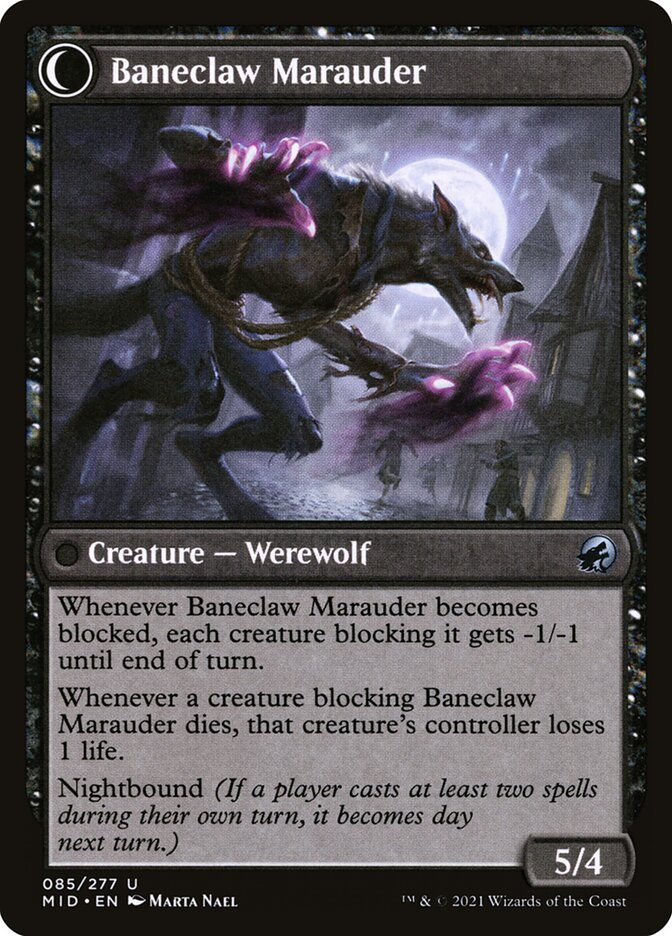 Baneblade Scoundrel // Baneclaw Marauder (MID) (85) — cara 2 de 2