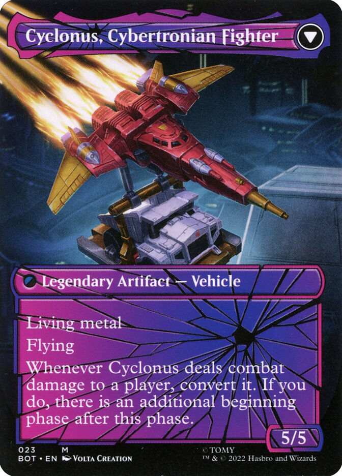 Cyclonus, the Saboteur // Cyclonus, Cybertronian Fighter (BOT) (23) — cara 2 de 2