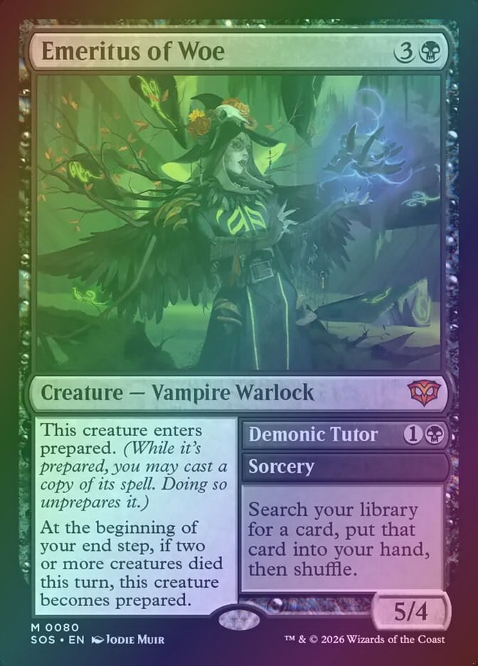 Emeritus of Woe // Demonic Tutor (SOS) (80) / Foil