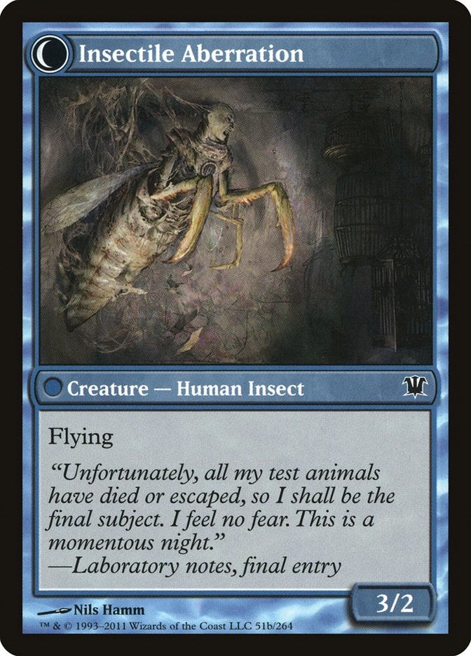 Delver of Secrets // Insectile Aberration (ISD) (51) — cara 2 de 2