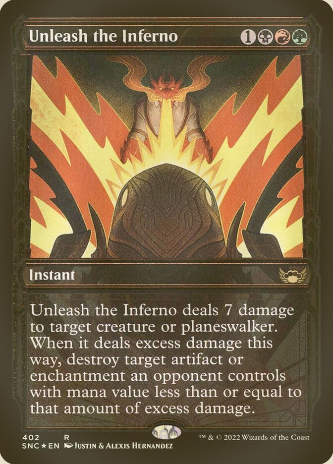 Unleash the Inferno (SNC) (402) / Showcase / Gilded Foil