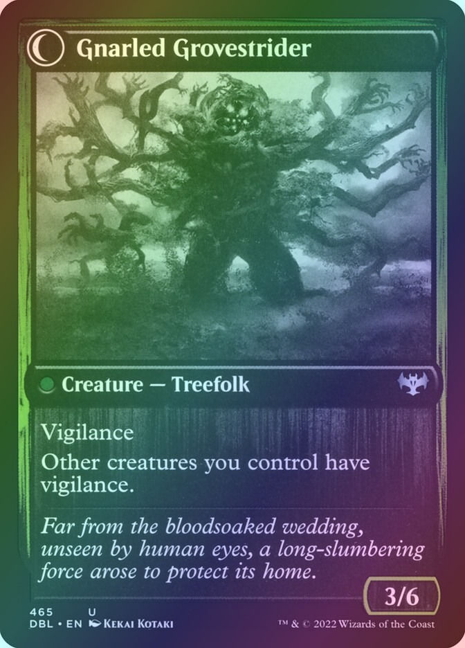 Dormant Grove // Gnarled Grovestrider (DBL) (465) / Foil — cara 2 de 2