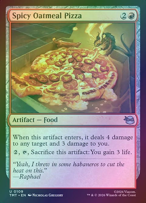 Spicy Oatmeal Pizza (TMT) (109) / Foil | MTG Wolf México
