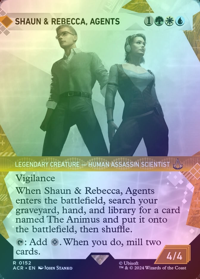 Shaun & Rebecca, Agents (ACR) (152) / Borderless / Showcase / Foil
