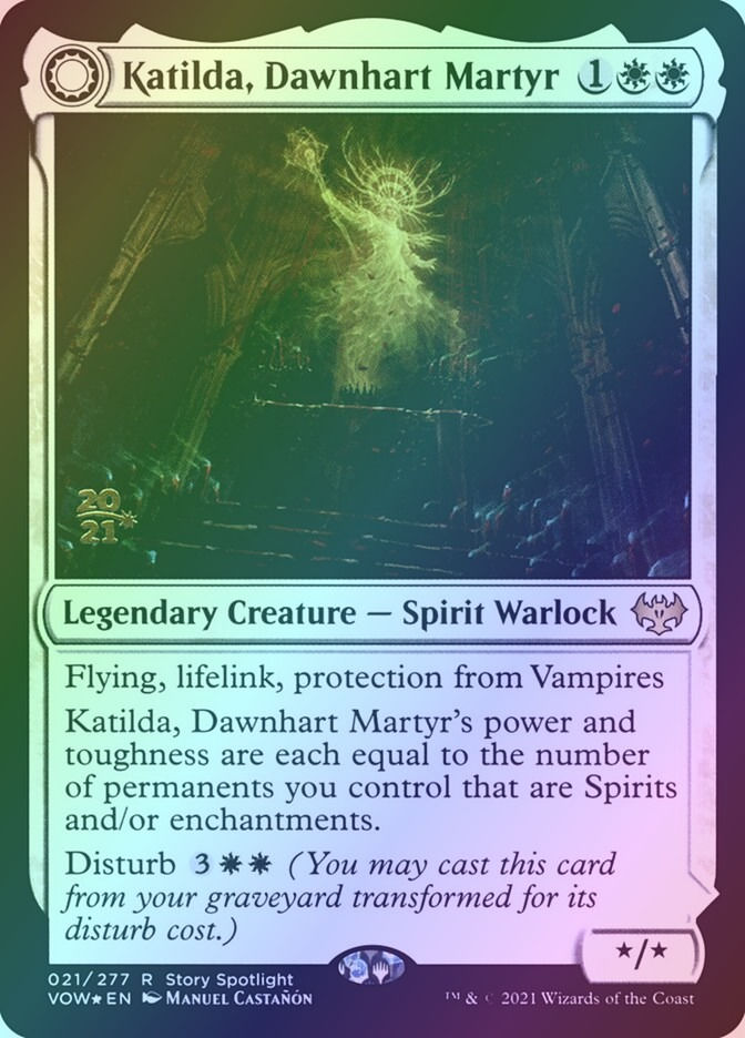 Katilda, Dawnhart Martyr // Katilda's Rising Dawn (PVOW) (21s) / Foil — cara 1 de 2