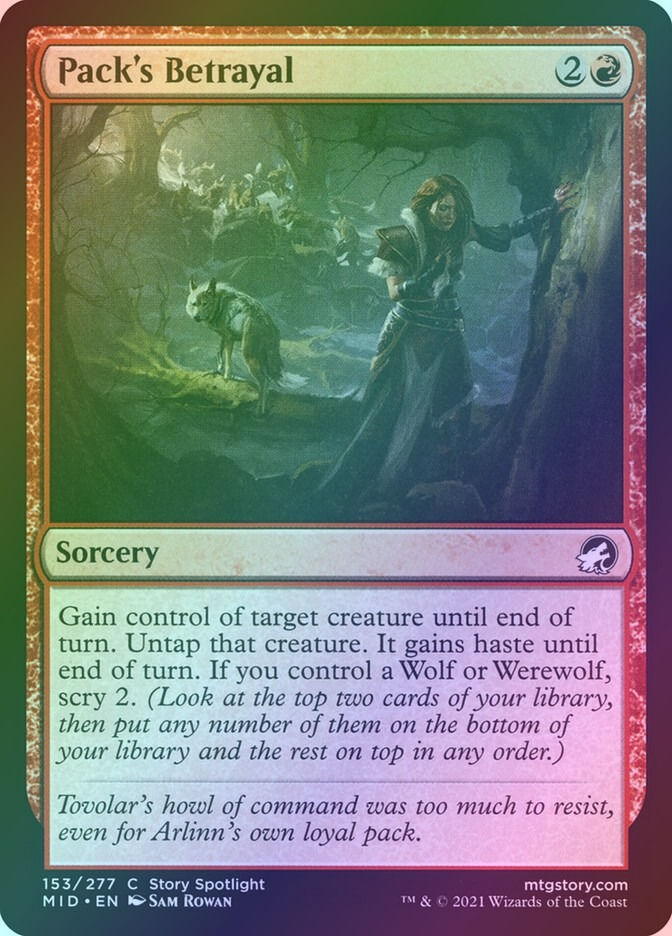 Pack's Betrayal (MID) (153) / Foil