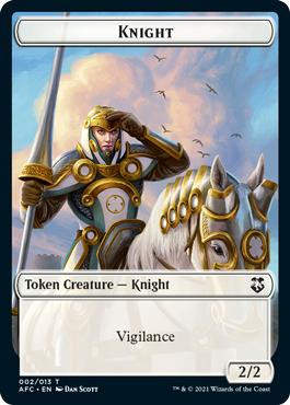 Knight Token // Saproling Token (TAFC)
