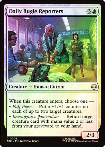 Daily Bugle Reporters (SPM) (6) / Foil