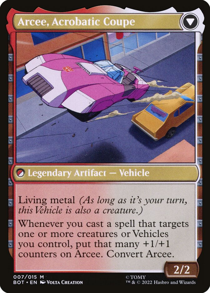 Arcee, Sharpshooter // Arcee, Acrobatic Coupe (BOT) (7) — cara 2 de 2