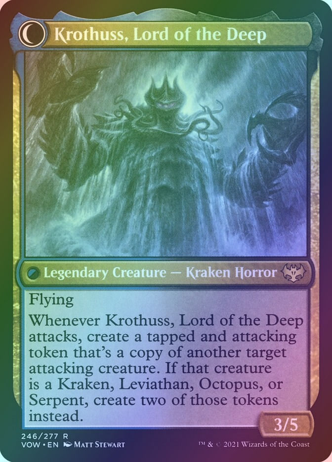 Runo Stromkirk // Krothuss, Lord of the Deep (VOW) (246) / Foil — cara 2 de 2