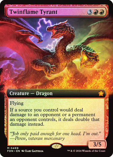 Twinflame Tyrant (FDN) (469) / Foil / Extended Art