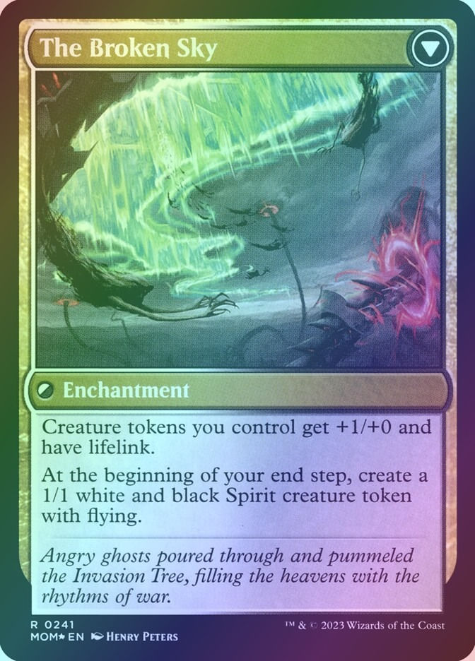 Invasion of Tolvada // The Broken Sky (PMOM) (241s) / Foil — cara 2 de 2