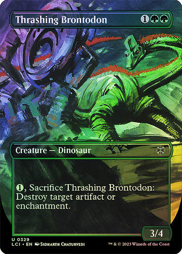 Thrashing Brontodon (lci) / Borderless / Foil