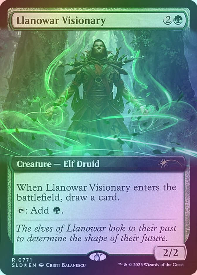 Llanowar Visionary (SLD) (771) / Extended Art / Foil