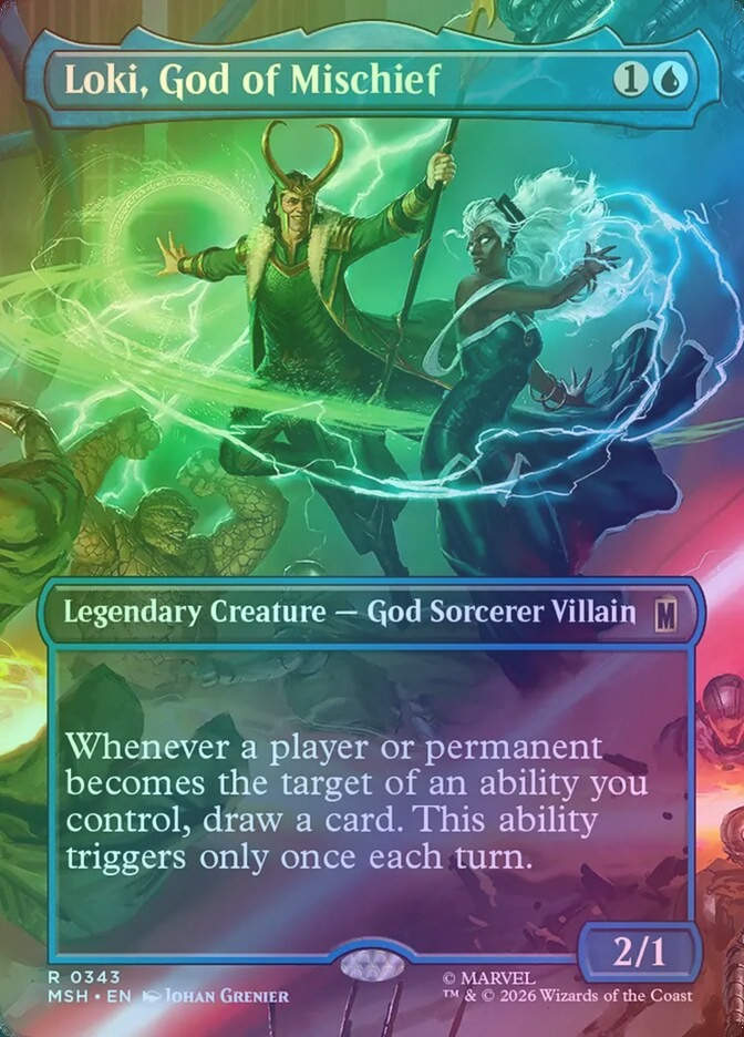 Loki, God of Mischief (MSH) (343) / Borderless / Foil