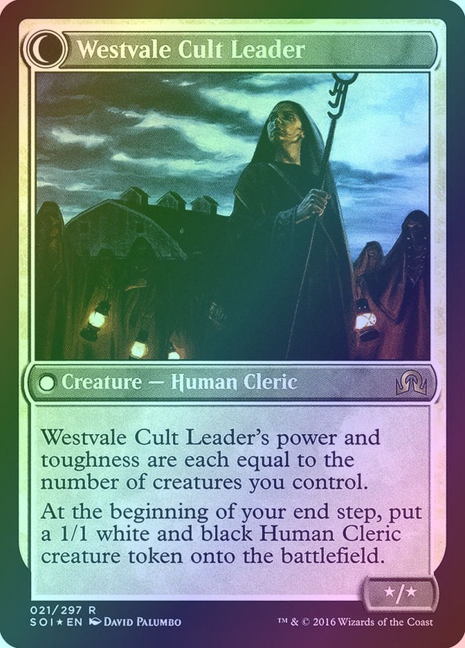 Hanweir Militia Captain // Westvale Cult Leader (PSOI) (21s) / Foil — cara 2 de 2