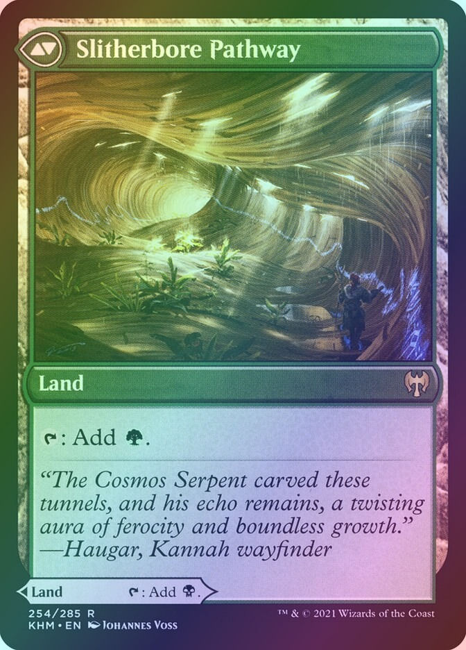 Darkbore Pathway // Slitherbore Pathway (KHM) (254) / Foil — cara 2 de 2