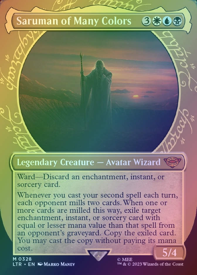 Saruman of Many Colors (LTR) (328) / Borderless / Showcase / Foil