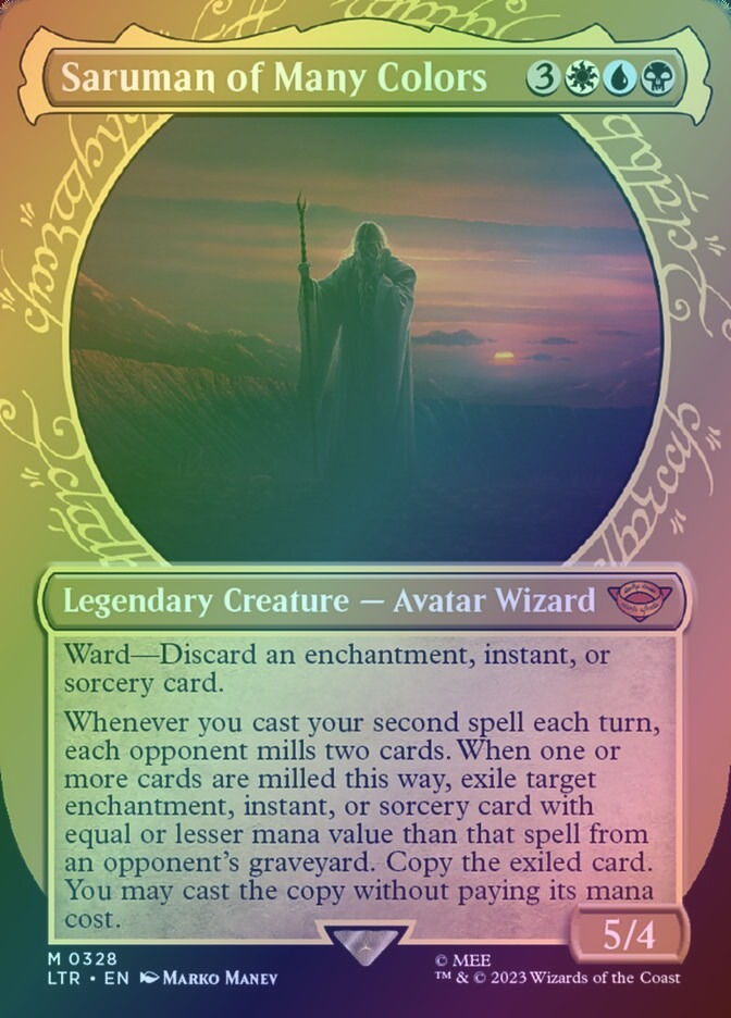 Saruman of Many Colors (LTR) (328) / Borderless / Showcase / Foil